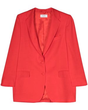 SAULINA Antonia Single-Breasted Blazer - Red