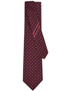 Ferragamo Corbata Gancini En Jacquard - Morado