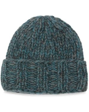 Liska Anfisa Chunky-Knit Cashmere Beanie Hat - Green