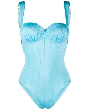 Noire Swimwear バルコネット ワンピース水着 - ブルー