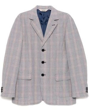 Aspesi Glen-Plaid Blazer - Gray