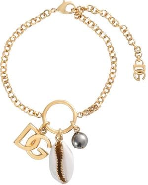 Dolce & Gabbana Armband Mit Logo-Anhänger - Mettallic