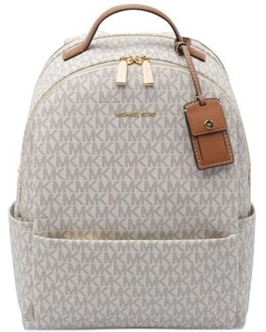 MICHAEL Michael Kors Monogram-Pattern Backpack - Grey