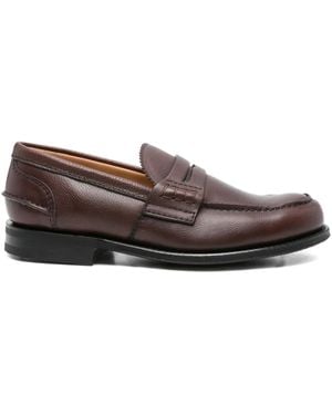 Church's Pebble-Grain Leather Loafers - Marrone