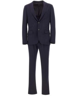 Eleventy Pinstripe Suit - Blue