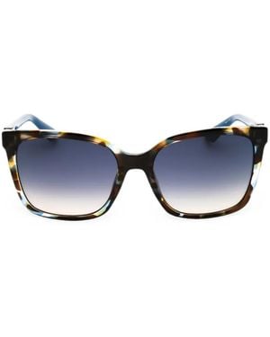 Guess Tortoiseshell-Effect Cat-Eye Sunglasses - Blue