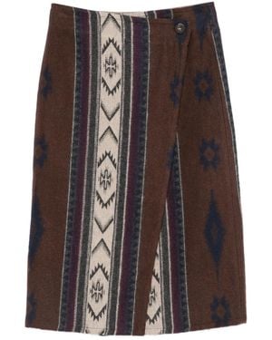 Diega Josto Patterned Skirt - Brown