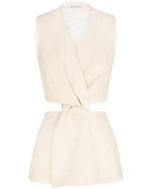 Anna Quan Sia Wrap-Front Vest - White