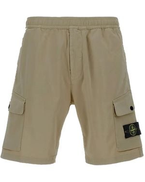 Stone Island Shorts mit Kompass-Motiv - Grün