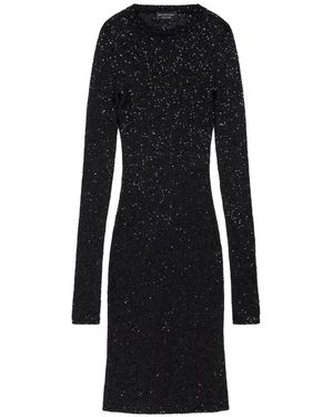 Balenciaga Elegant Midi Dress - Black