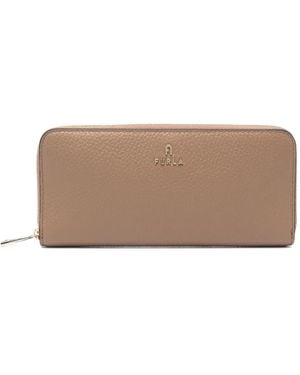 Furla Portefeuille En Cuir Grainé - Brown
