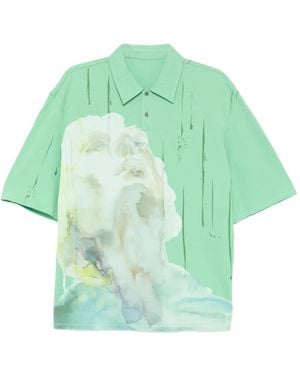 CROQUIS T-Shirt À Col Imprimé - Vert