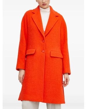 Patrizia Pepe Buttoned Flap Pocket Coat - Red