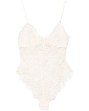Zimmermann Lace Teddy Bodysuit With Adjustable Straps - White