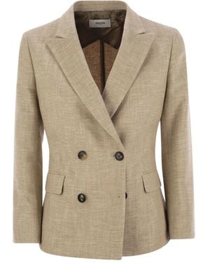 SAULINA Antonella Double-Breasted Blazer - Natural