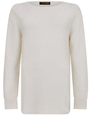 Moorer Ribbed-Knit Sweater - White