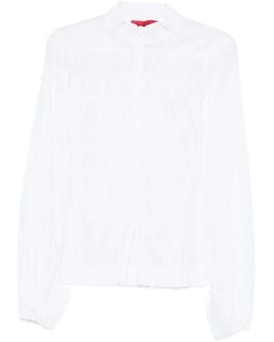 Thelatest Balloon-Sleeve Shirt - White