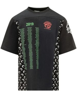 Marine Serre Graphic-Print T-Shirt - Black