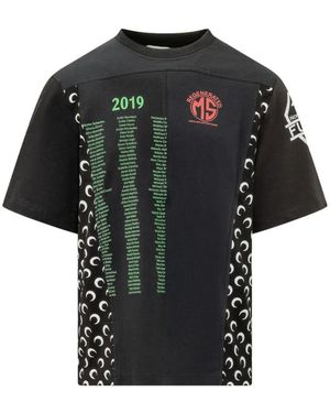 Marine Serre Graphic-Print T-Shirt - Black