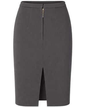 Elisabetta Franchi Front-Slit Pencil Skirt - Gray