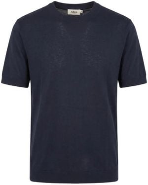 Altea Fine-Knit Short-Sleeve T-Shirt - Blue