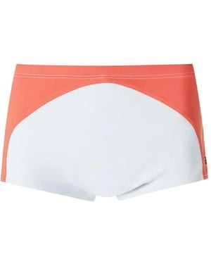 Amir Slama Panelled Low-Rise Trunks - White