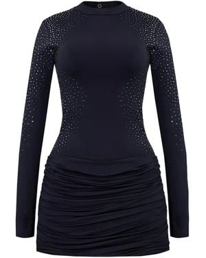 Undergold X Garcias Santa Unión drapiertes Minikleid mit Verzierung - Blau