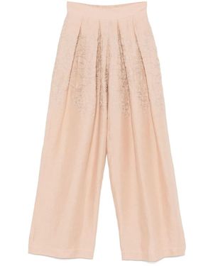 Ermanno Scervino Pantalon À Design Plissé - Blanc