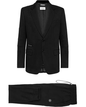 Philipp Plein Single Breasted Suit - Black