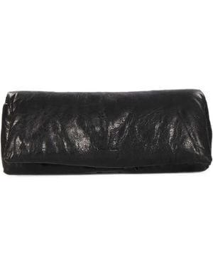 Rick Owens Padded Leather Clutch Bag - Black