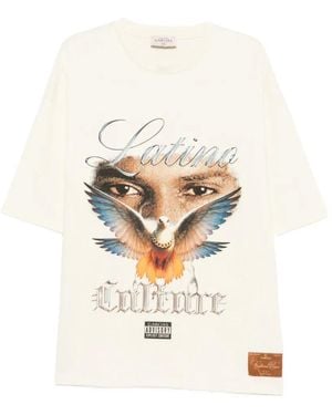 Garcia Camiseta De Algodón Con Estampado Gráfico - Blanco