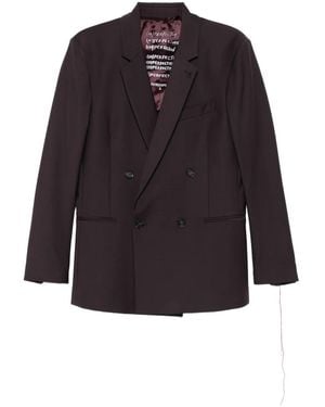 Patrizia Pepe Double-Breasted Wool Blazer - Black
