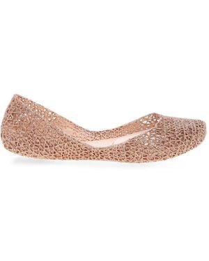 Melissa Campana Glitter-Detail Ballet Flats - Pink
