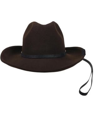 Catarzi Buckle-Strap Felt Hat - Black