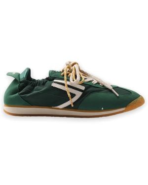 PURAAI Football Logo-Patch Trainers - Green
