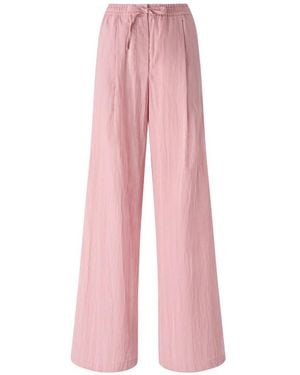 Pinko Pantalon Rayé À Lien De Resserrage - Pink