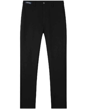 Paul & Shark Flat-Front Chino Trousers - Black