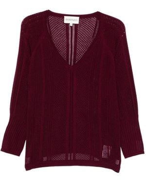 Bompard Pull À Col V - Violet