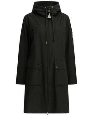 Moncler Laerte Hooded Drawstring-Waist Coat - Black