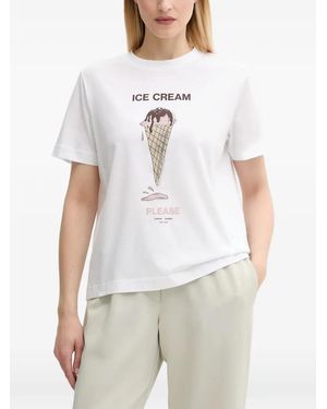 Samsøe & Samsøe T-Shirt Mit Eiscreme-Print - Weiß
