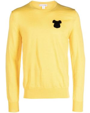 Comme des Garçons Intarsia-Knit Crewneck Jumper - Yellow