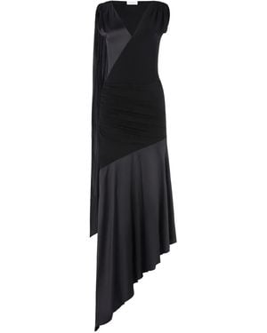 Nina Ricci Asymmetrical Midi Dress - Black