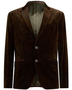 Etro Single-Breasted Jacket - Black