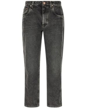 Brunello Cucinelli Straight-Leg Denim Jeans - Grey