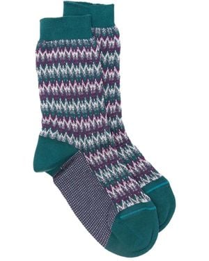 Missoni ジグザグ クルー 靴下 - ブルー