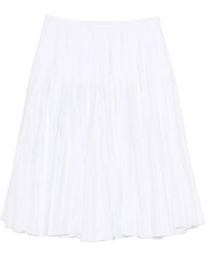 N°21 Pleated Midi Skirt - White