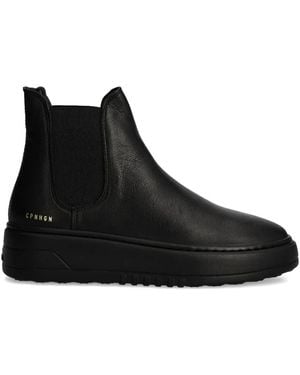 COPENHAGEN Leather Chelsea Boots - Black