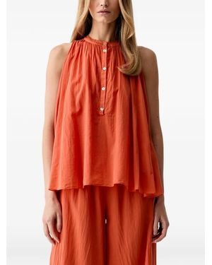 ViCOLO Gathered Button-Placket Top