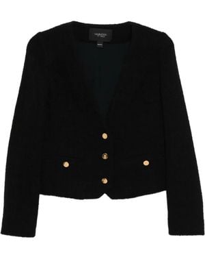 Giambattista Valli Bouclé-Jacke Im Cropped-Design - Schwarz