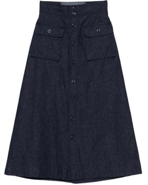 Levi's Mariner Button Pocket Midi Skirt - Blue